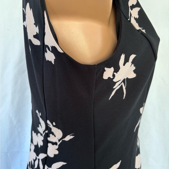 Cascading Floral Fit-and-Flare Dress, Universally Flattering, Back Zip - Picture 3 of 9